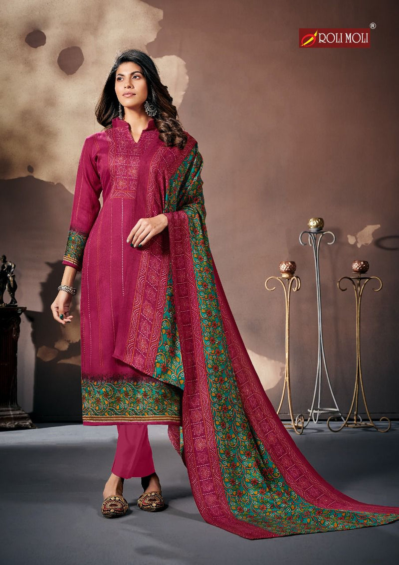 Roli Moli Gulnar Parampara Silk Causal Wear Salwar suits