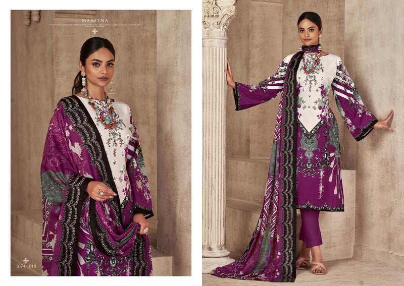 Romani Maeena Vol 10 Premium Soft Cotton Digital Print Heavy Embroidery Work Swarovski Work Fancy Salwar Suit