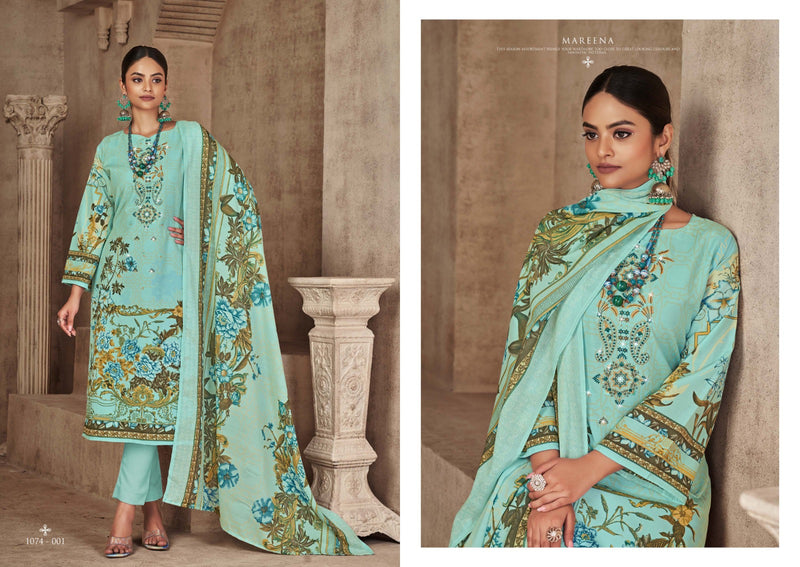 Romani Maeena Vol 10 Premium Soft Cotton Digital Print Heavy Embroidery Work Swarovski Work Fancy Salwar Suit