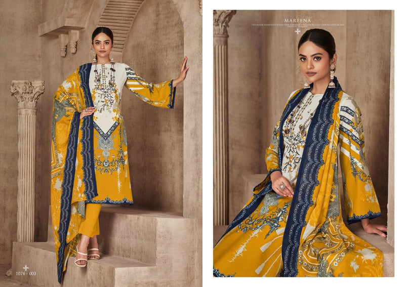 Romani Maeena Vol 10 Premium Soft Cotton Digital Print Heavy Embroidery Work Swarovski Work Fancy Salwar Suit