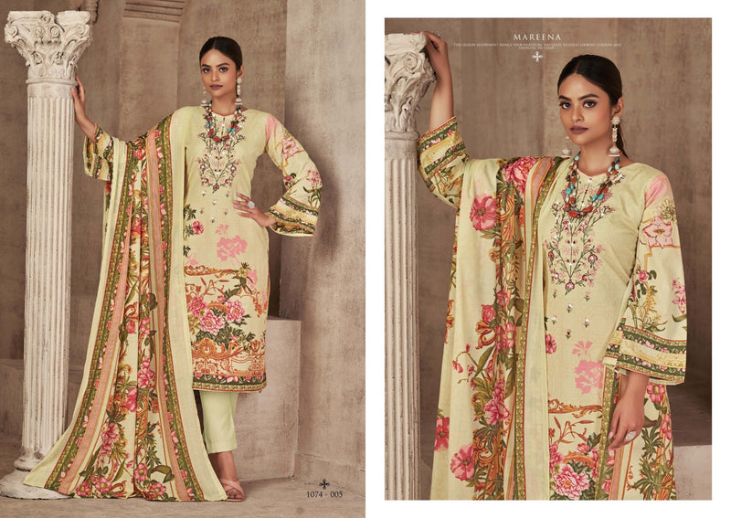 Romani Maeena Vol 10 Premium Soft Cotton Digital Print Heavy Embroidery Work Swarovski Work Fancy Salwar Suit