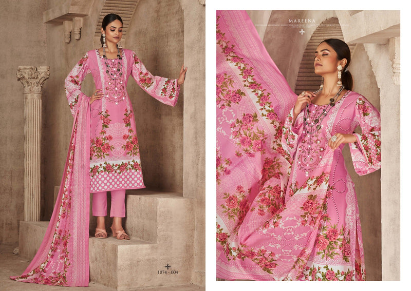 Romani Maeena Vol 10 Premium Soft Cotton Digital Print Heavy Embroidery Work Swarovski Work Fancy Salwar Suit