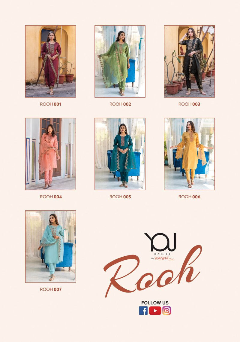 Wanna Rooh Dola Silk Fancy Designer Party Wear Kurtis With Set Of Bottom & Dupatta