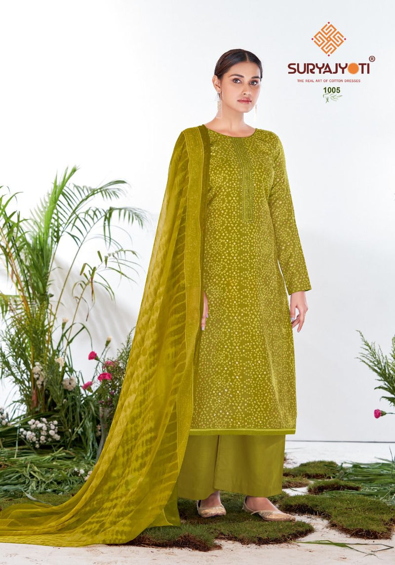 Suryajyoti Roohani Vol 1 Cotton Foil Printed Festive Wear Salwar Suits