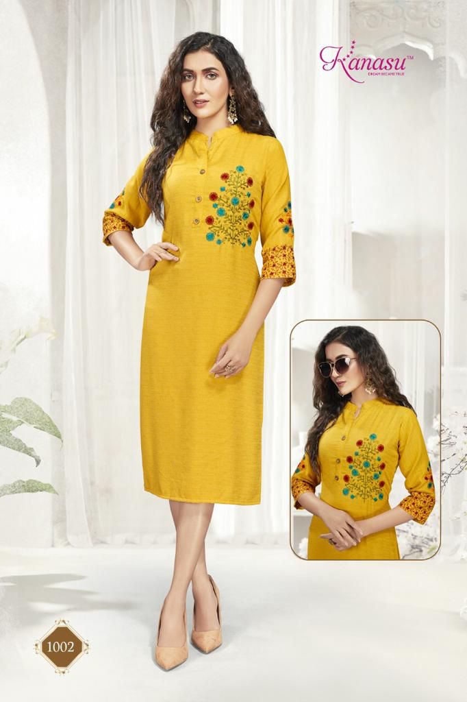 Kanasu Kurti Roohi Vol 2 Fancy Rayon Casual Wear Kurtis