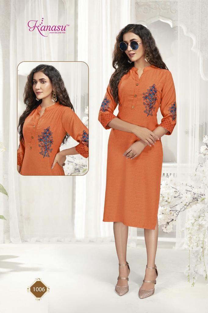 Kanasu Kurti Roohi Vol 2 Fancy Rayon Casual Wear Kurtis