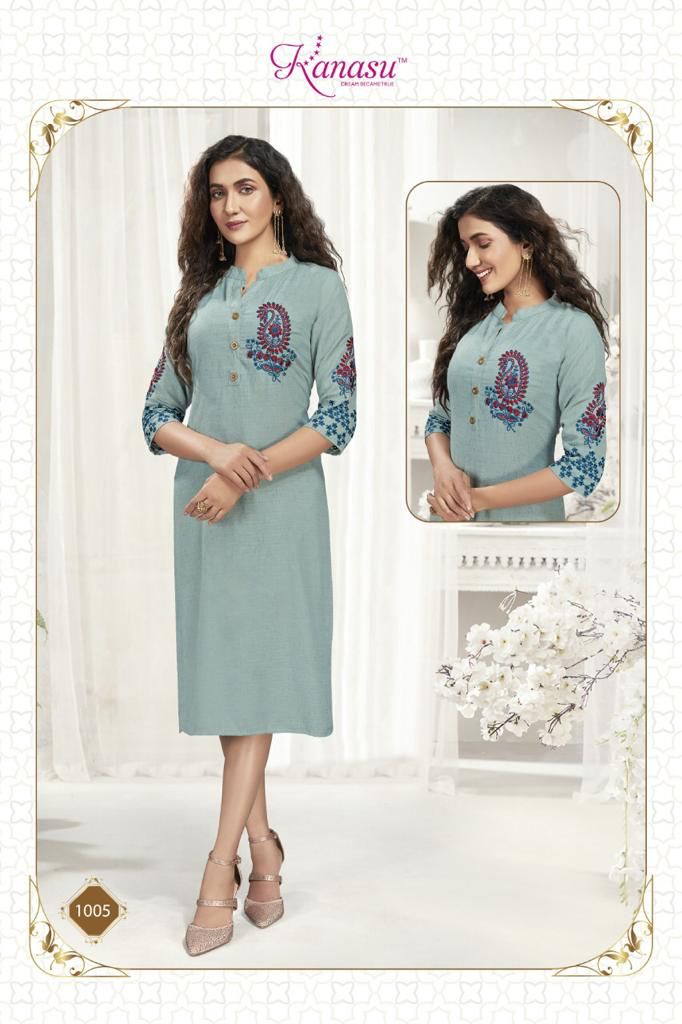 Kanasu Kurti Roohi Vol 2 Fancy Rayon Casual Wear Kurtis
