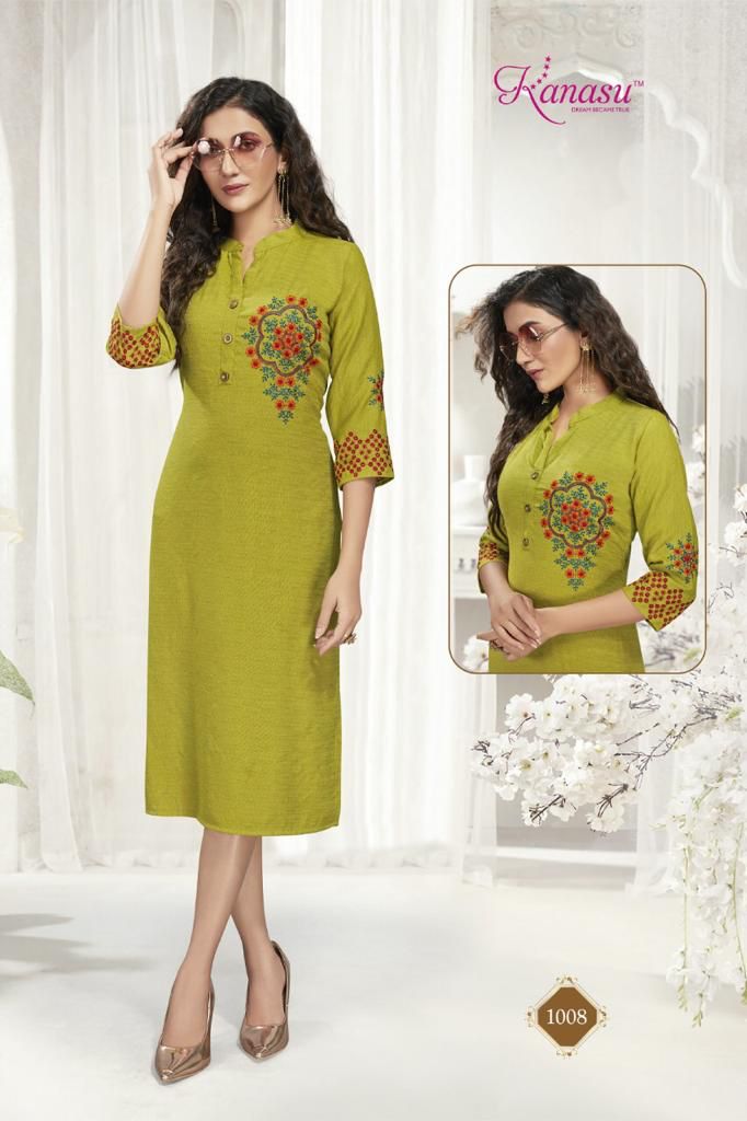 Kanasu Kurti Roohi Vol 2 Fancy Rayon Casual Wear Kurtis