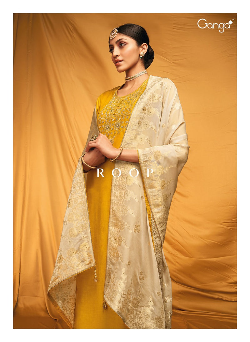 Ganga Roop Silk With Heavy Embroidery Work Stylish Designer Festive Wear Salwar Suit