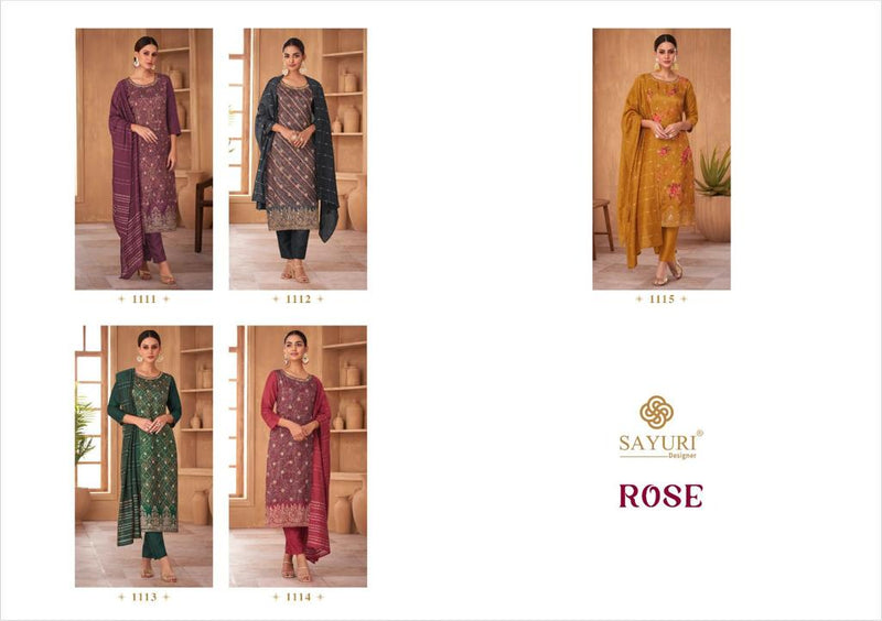 Sayuri Designer Rose Russian Silk Jacquard Digital Printed Fancy Designer Partywear Kurti