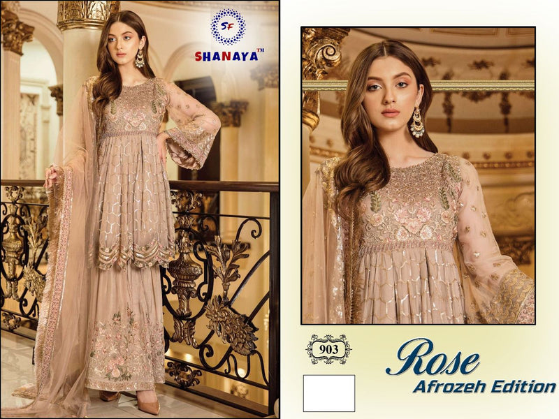 Shanaya Fashion Rose Afrozeh Edition S 903 Colors Fox Georgette Pakistani Style Wedding Wear Salwar Suits