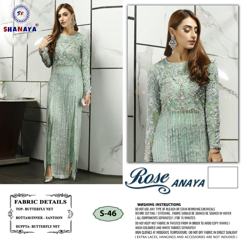 Shanaya Fashion Rose Anaya S 46 Butterfly Net Designer Wedding Wear Salwar Suits