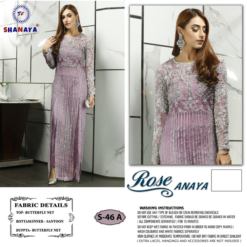Shanaya Fashion Rose Anaya S 46 Butterfly Net Designer Wedding Wear Salwar Suits