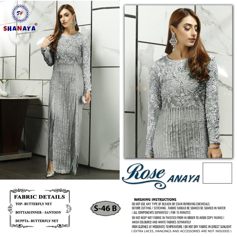 Shanaya Fashion Rose Anaya S 46 Butterfly Net Designer Wedding Wear Salwar Suits