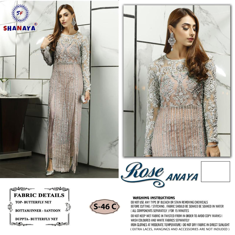 Shanaya Fashion Rose Anaya S 46 Butterfly Net Designer Wedding Wear Salwar Suits