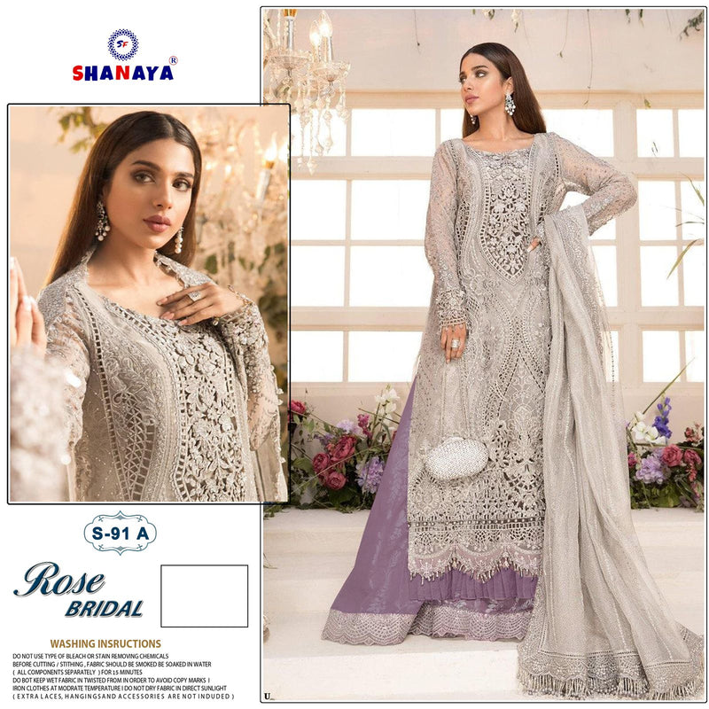 Shanaya Fashion Rose Bridal S 91 Butterfly Net With Embroidery Work Stylish Designer Pakistani Salwar Kameez