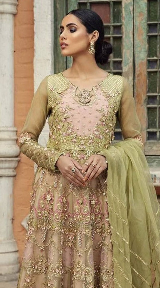 Shanaya Fashion Rose Bridal S 100 Buttefrly Net Heavy Embroidered Wedding Wear Salwar Kameez