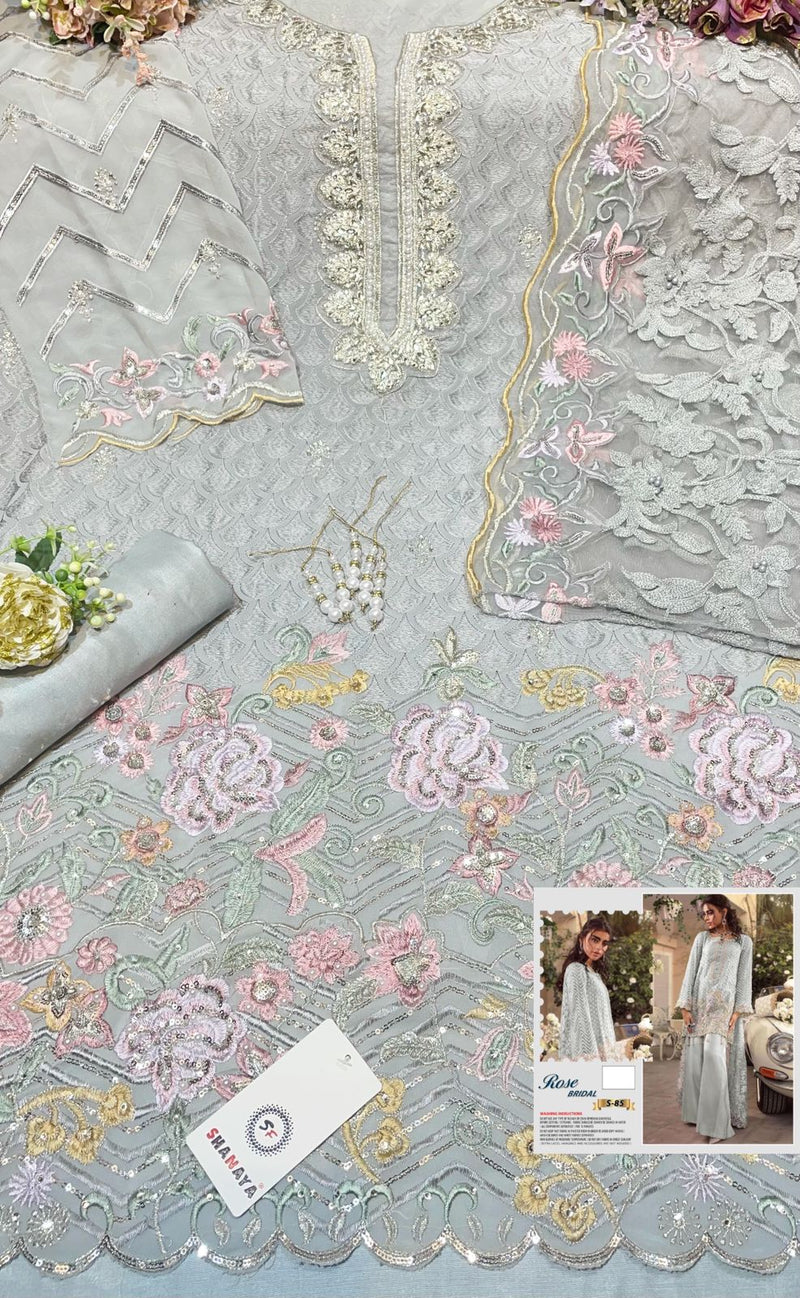 Shanaya Fashion Rose Bridal S 85 Fox Georgette Pakistani Style Party Wear Salwar Kameez