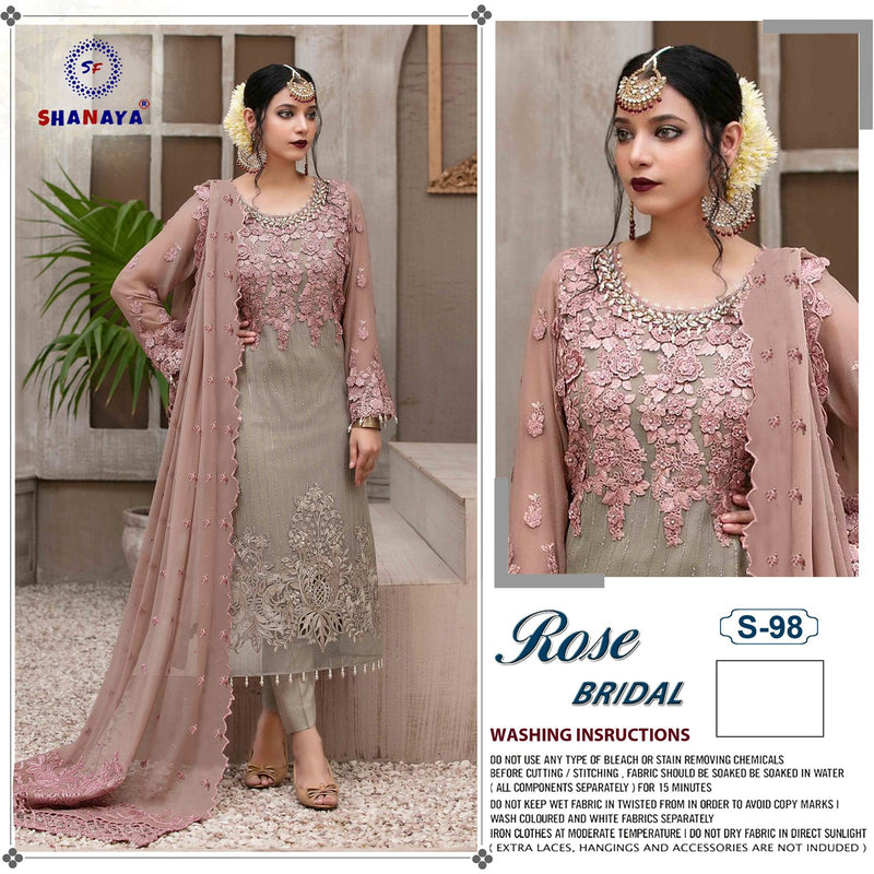 Shanaya Fashion Rose Bridal S 98 Georgette Party Wear Salwar Suits