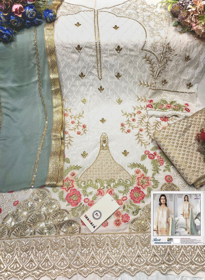 Shanaya Fashion Rose Premium Edition S 109 Fox Georgette Pakistani Style Party Wear Salwar Suits