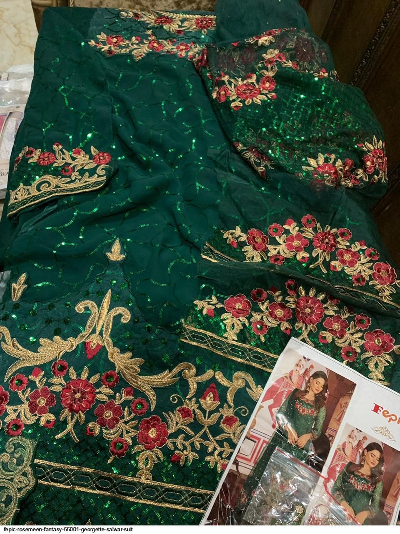 Fepic Rosemeen 55001 Georgette Designer Pakistani Style Party Wear Salwar Suits