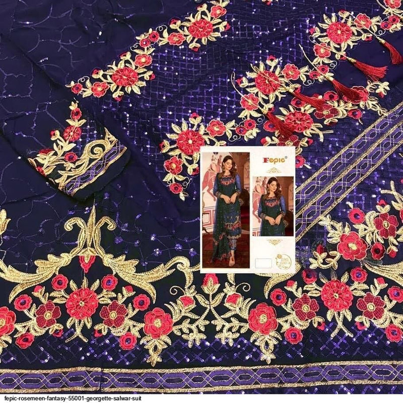 Fepic Rosemeen 55001 Georgette Designer Pakistani Style Party Wear Salwar Suits