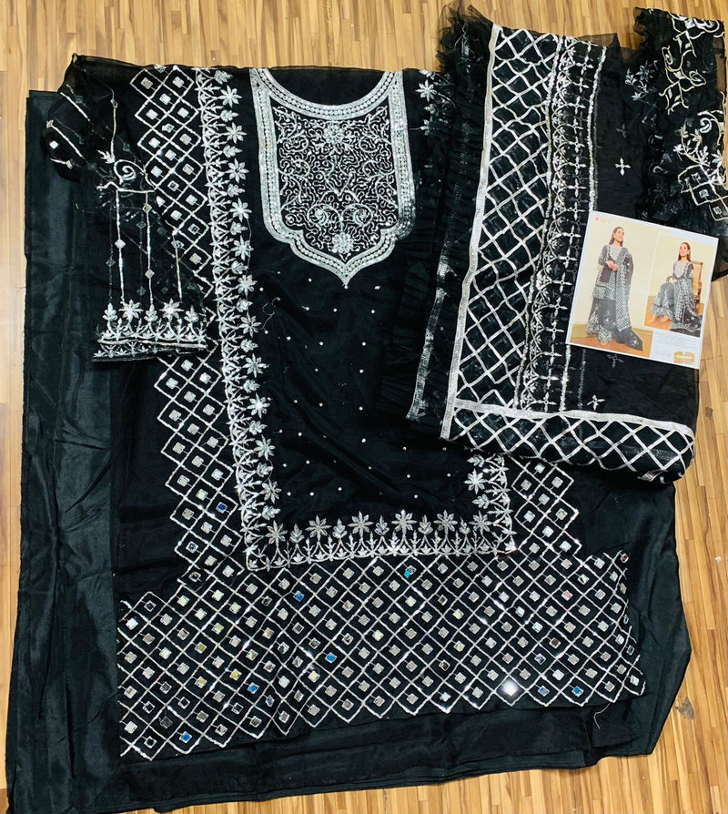 Fepic Rosemeen C 1172 E Organza Designer Pakistani Style Heavy Embroidered Party Wear Salwar Kameez