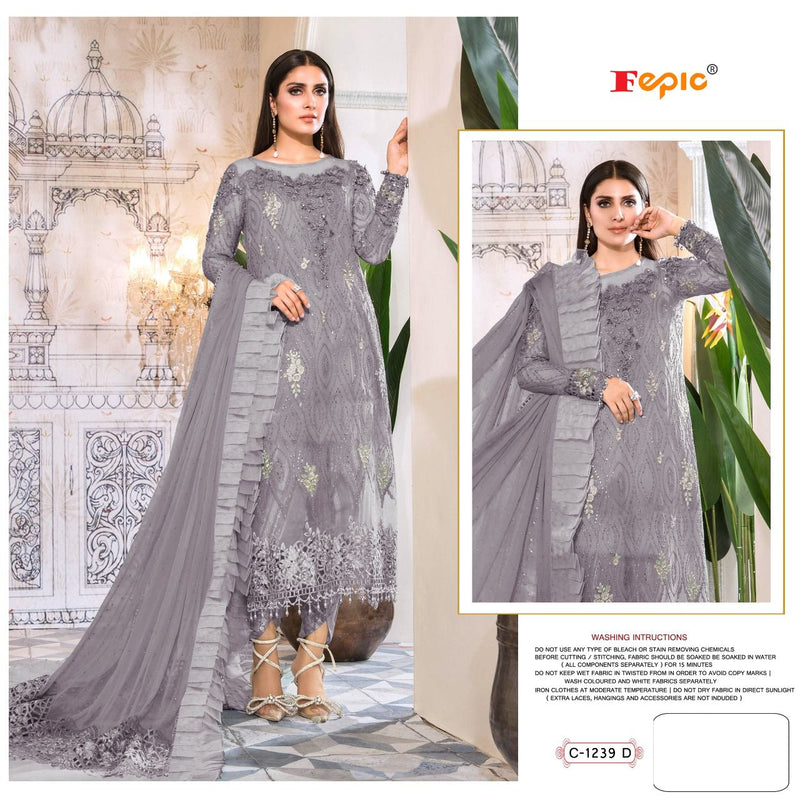Fepic Rosemeen C 1239 D Net With Beautiful Work Stylish Designer Party Look Salwar Kameen