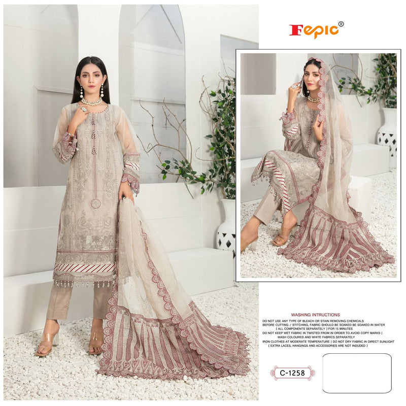 Fepic Rosemeen C 1258 Organza With Beautiful Work Stylish Designer Wedding Look Salwar Kameez