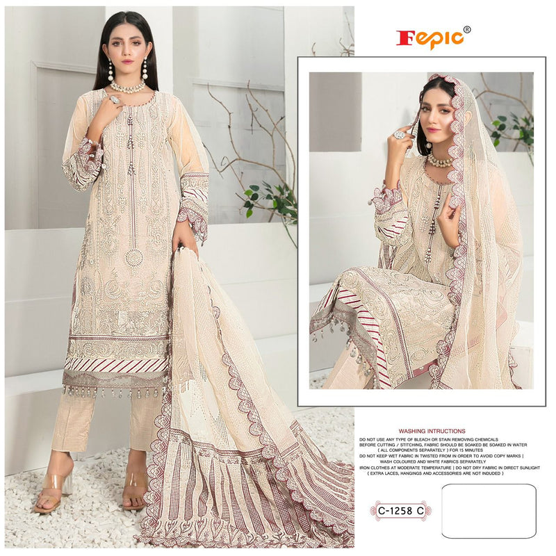 Fepic Rosemeen C 1258 Organza With Beautiful Work Stylish Designer Wedding Look Salwar Kameez