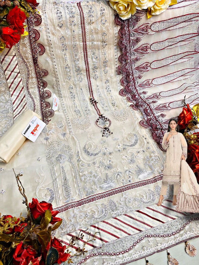 Fepic Rosemeen C 1258 Organza With Beautiful Work Stylish Designer Wedding Look Salwar Kameez