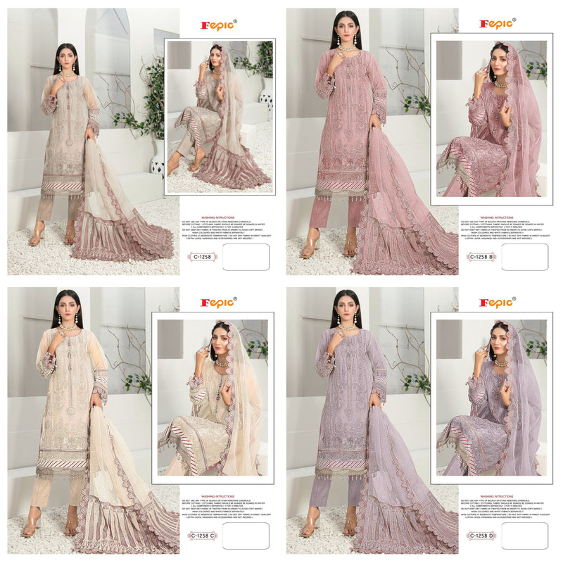 Fepic Rosemeen C 1258 Organza With Beautiful Work Stylish Designer Wedding Look Salwar Kameez