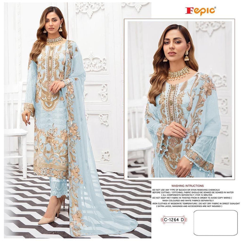 Fepic Rosemeen C 1264 D Georgette With Heavy Embroidery Work Stylish Designer Pakistani Salwar Kameez