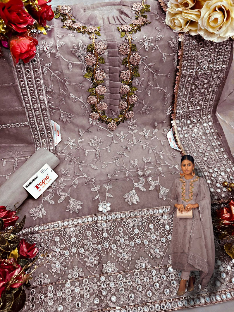 Fepic Rosemeen C 1274 D Organza With Beautiful Embroidery Work Stylish Designer Pakistani Salwar Suit