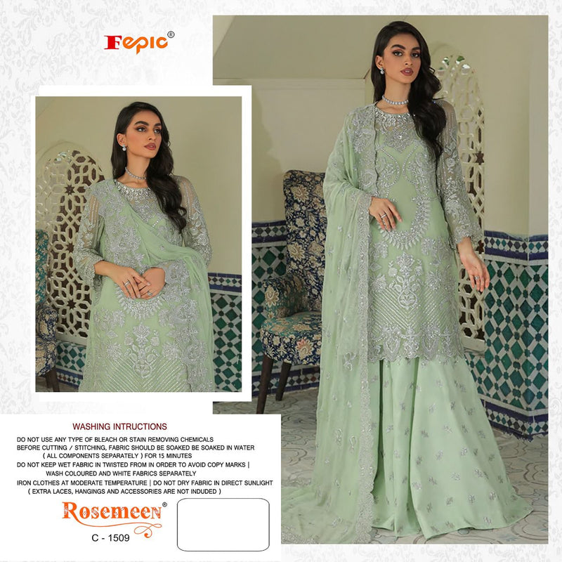Fepic Rosemeen C 1509 Georgette With Heavy Embroidery Work Stylish Designer Party Wear Salwar Kameez
