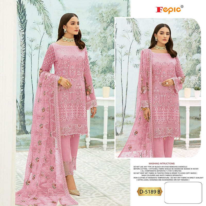 Fepic Rosemeen D 5189 Fox Georgette Embroidered Pakistani Style Party Wear Salwar Suits