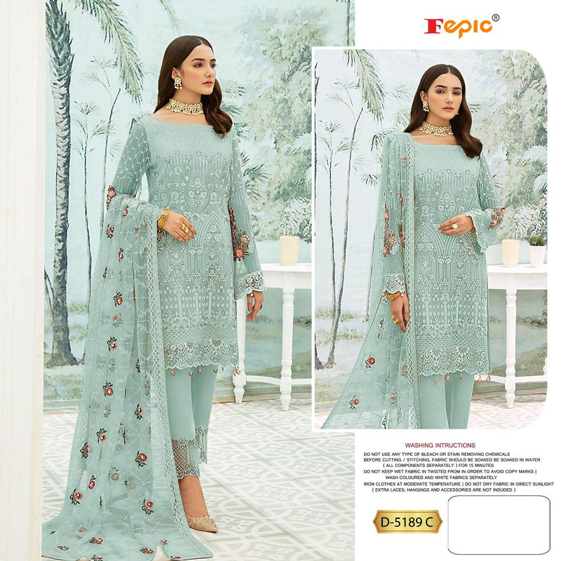 Fepic Rosemeen D 5189 Fox Georgette Embroidered Pakistani Style Party Wear Salwar Suits