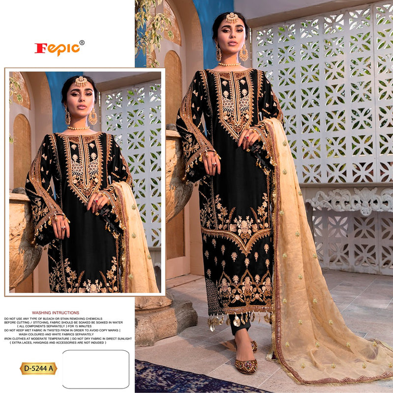 Fepic Rosemeen D 5244 Velvet With Beautiful Work Stylish Designer Party Wear Salwar Kameez