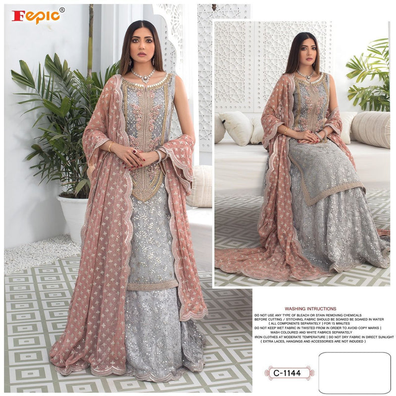 Fepic Rosemeen D No C 1144 Net Heavy Emroiderd With Hand Work Birdal Werar Salwar Suit