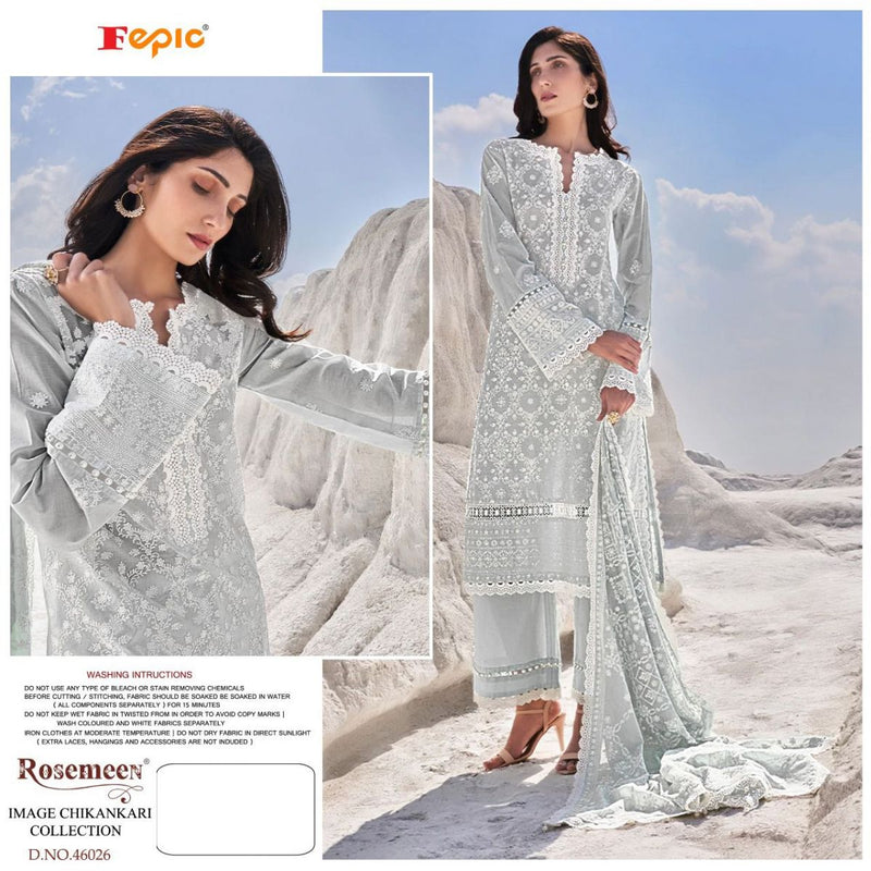 Fepic Rosemeen Image Chikankari Collection Fox Georgette Pakistani Style Party Wear Salwar Suits