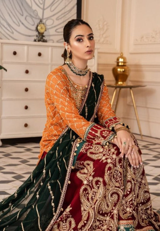 Fepic Rosemeen R 9101 Fox Georgette Pakistani Style Heavy Wedding Wear Salwar Suits