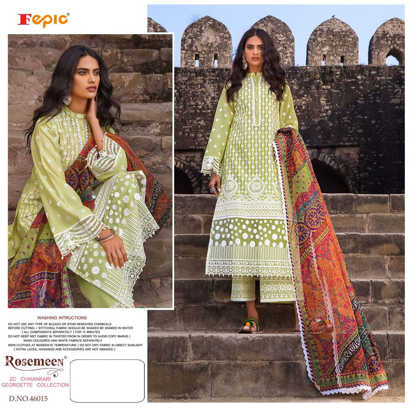 Fepic Rosemeen ZC Chikankari  Georgette Collection Fox Georgette Pakistani Style Party Wear Salwar Suits