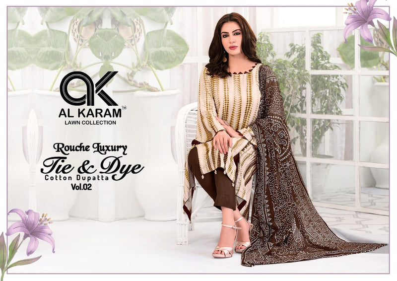 Al Karam Rouche Luxury Til & Dye Vol 2 Cambric Causal Wear Salwar Suit