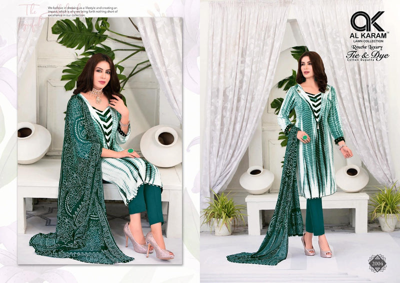 Al Karam Rouche Luxury Til & Dye Vol 2 Cambric Causal Wear Salwar Suit