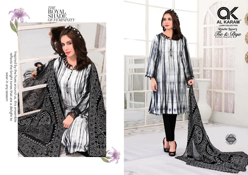 Al Karam Rouche Luxury Til & Dye Vol 2 Cambric Causal Wear Salwar Suit