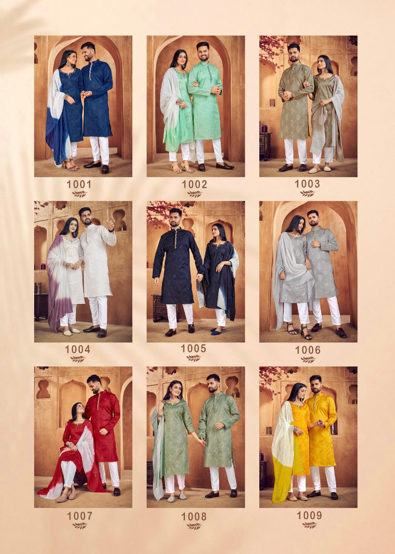 Banwery Royal Couple Vol 11 Jacquard Silk With Heavy Beautiful Work Stylish Designer Fancy Kurti