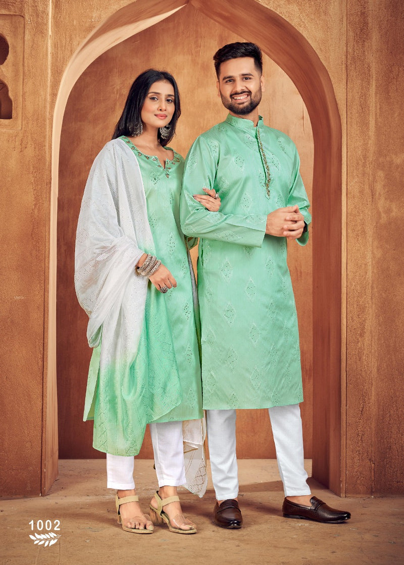 Banwery Royal Couple Vol 11 Jacquard Silk With Heavy Beautiful Work Stylish Designer Fancy Kurti