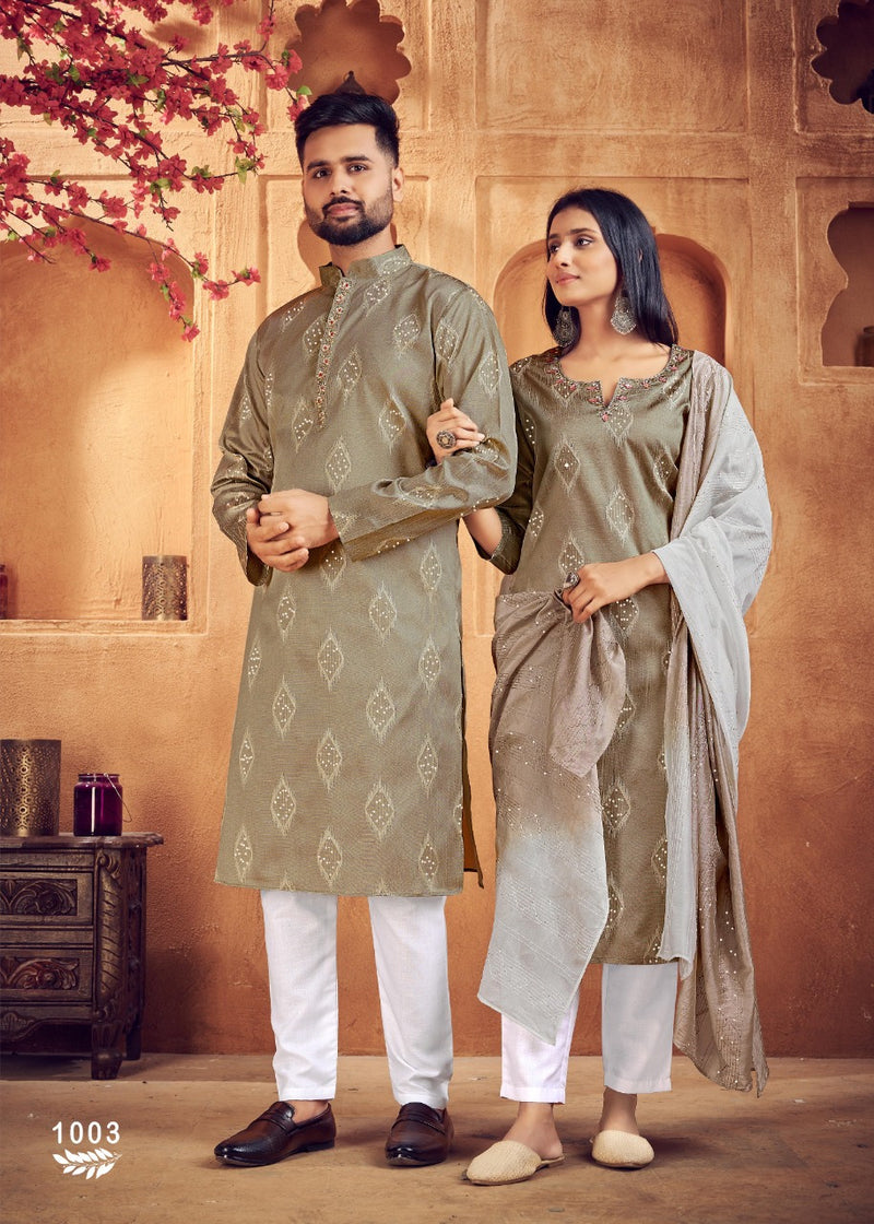 Banwery Royal Couple Vol 11 Jacquard Silk With Heavy Beautiful Work Stylish Designer Fancy Kurti