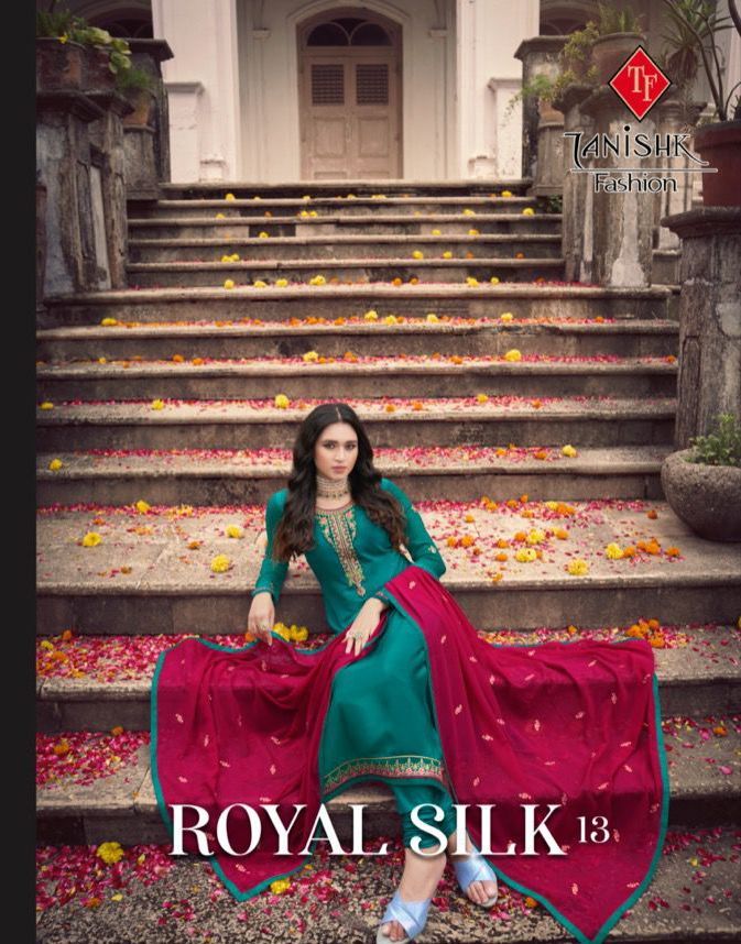 Tanishk fashion Dno 3601 to 3608 Crepe With Embroidery Work Stylish Designer Party Wear Salwar Kameez