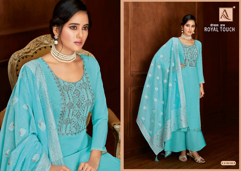 Alok Suit Royal Touch Viscose With Heavy Embroidery Work Stylish Designer Attractive Look Salwar Suit